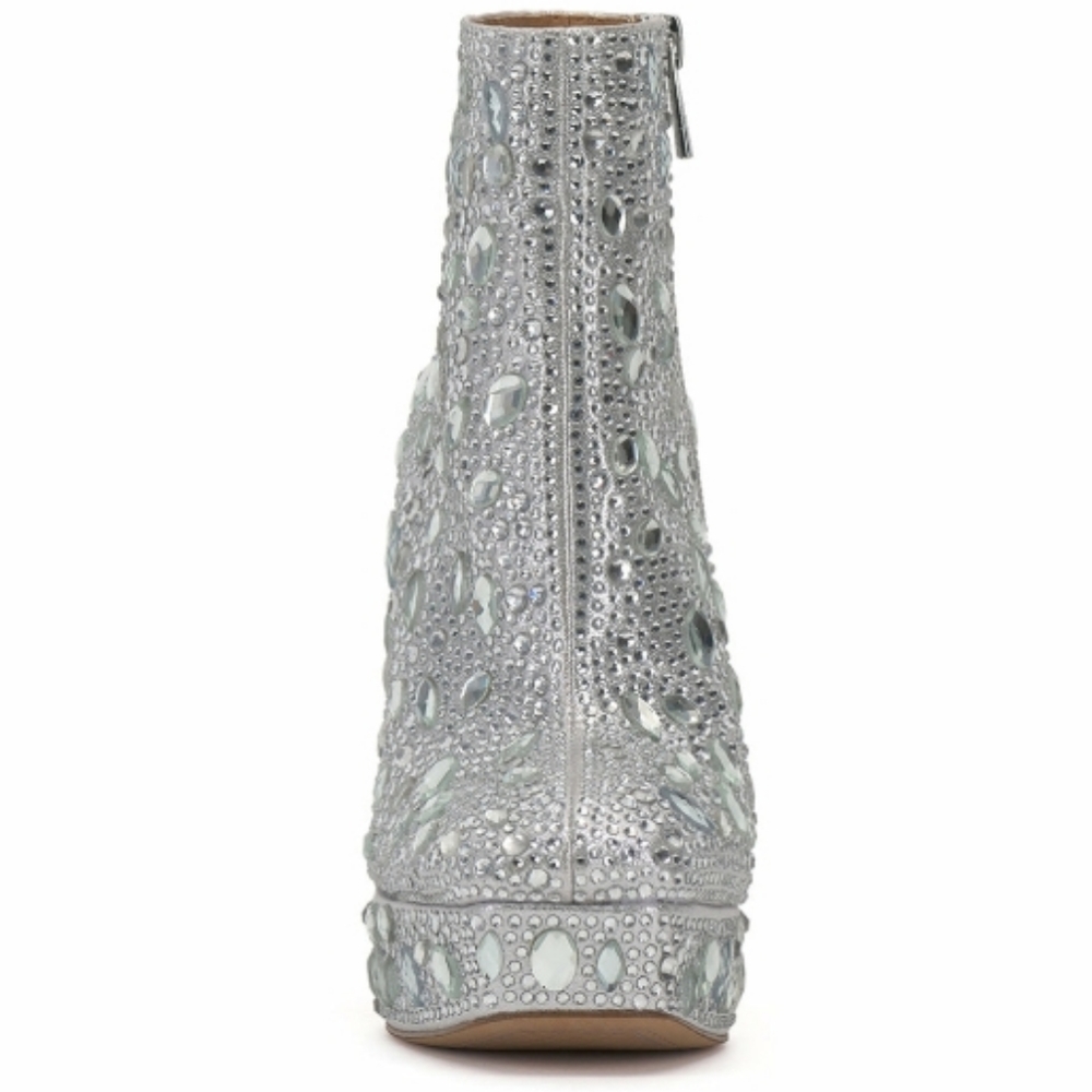 Silver Sparkle Ankle Platform Boots - new, size 10, NORDSTROMS JESSICA SIMPSON - Picture 8 of 8